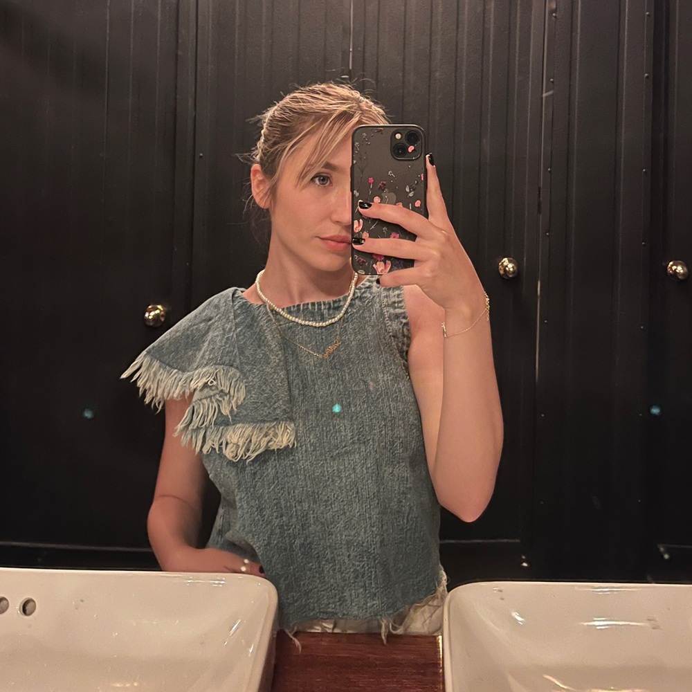 Zara denim top